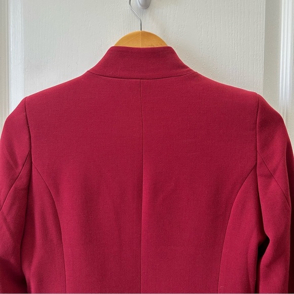 Ricki’s Blazer Cropped Slim Fit Zipper Front Ponte Knit Red Size 0 - Picture 6 of 16
